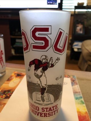 Ohio State Buckeyes Banquet Glass 1964 Squad Frosted Glass Tumbler