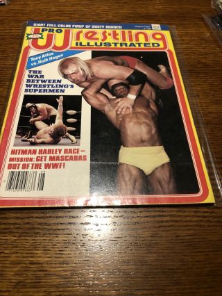 Pro Wrestling Illustrated August 1981 Ric Flair Hulk Hogan Mil Mascaras Wwf Nwa