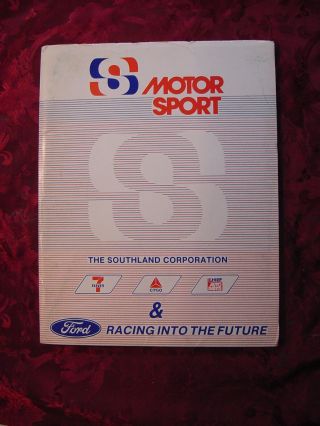 Motor Sport Auto Racing Media Kit Into The Future 1984 Derrike Cope Bobby Rahal