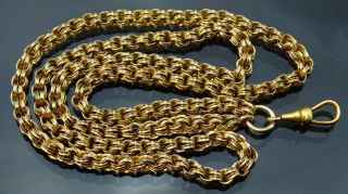 Antique Gold Filled Pocket Watch Double Chain Fob/ Necklace/17.  5 Gram/ 22 Inches
