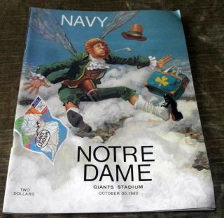 Navy Vs Notre Dame 1982 Football Program
