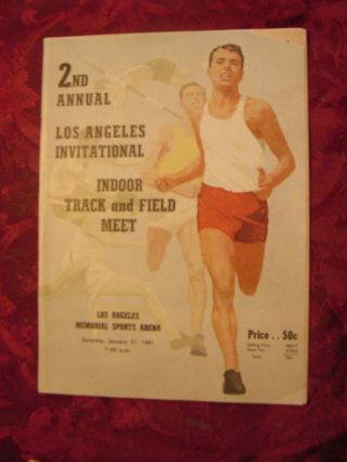 2nd Annual Los Angeles Invitational Track And Field Meet January 21 1961 Program