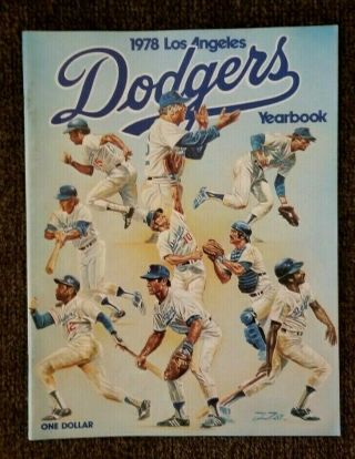 1978 L.  A.  Dodgers Yearbook - 1977 National League Champs - They Beat The Reds