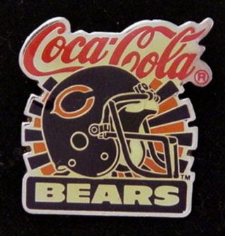 Chicago Bears Pin Badge Nfl On Card 80 