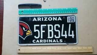 License Plate,  Arizona,  Cardinals,  Nfl,  5 Fbs 44