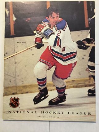 1971 York Rangers Vs Philadelphia Flyers Program Ny Brad Park