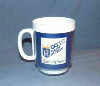 Vtg Maxwell House Kansas City Royals Baseball Thermo Serv Plastic Coffee Mug Exc