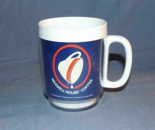 Vtg Maxwell House Kansas City Royals Baseball Thermo Serv Plastic Coffee Mug EXC 2