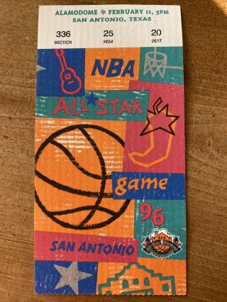 1996 Nba All Star Game Ticket (jordan Mvp)
