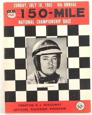 Trenton Speedway July 18,  1965 Official Souvenir Program 150 - Mile National Champ