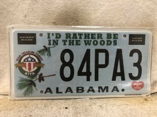 Alabama Atfa License Plate