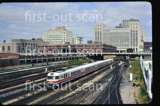 Slide - Amtrak Amt 67 Turbo Train Action At Taylor St Chicago 1979