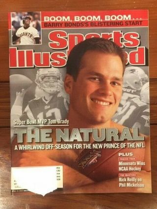 Tom Brady - Sports Illustrated April 15 2002 First Si Cover