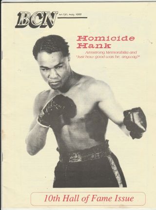 Boxing Collectors News Henry Armstrong Boxing Hofer Issue 130 May 1999