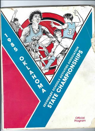Oklahoma High School Basketball Championship Games Program Booklet 1985 Ve