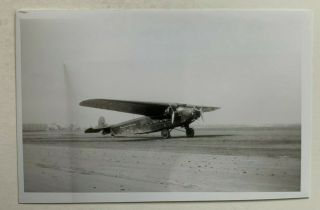 B&w Photo Vintage Aircraft Transamerican Airlines Fokker F - 10 Airplane Reprint