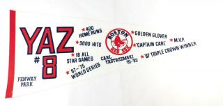 Yaz 8 Boston Red Sox Fenway Park Full - Size Carl Yastrzemski Pennant