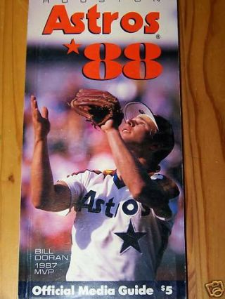1988 Houston Astros Media Guide Nolan Ryan