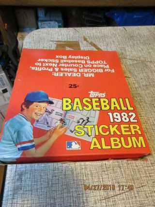 1982 Topps Baseball Sticker Album Box Of (12) Sticker Books Per Box See Photos