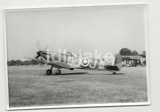 Raf Spitfire Ab910 Qj - J Aircraft Vintage Photo X3