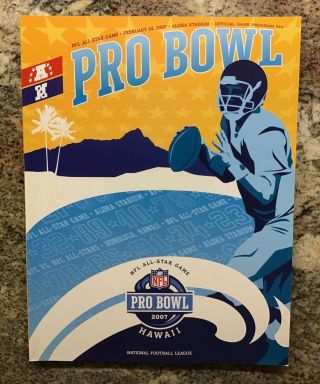2007 Nfl Pro Bowl Program,  Peyton Manning,  Drew Brees,  Ladainian Tomlinson