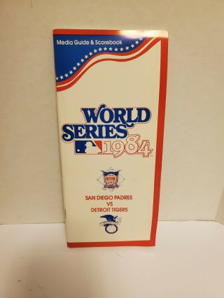 1984 World Series Media Guide & Scorebook San Diego Padres Vs Detroit Tigers