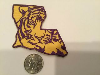 Lsu Tigers Vintage Iron On Embroidered Patch 3” X 3”