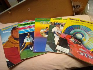 5 Sports Illustrated Mags 1968 Indy 500 Al Kaline Mexico Olympics Oj Simpson