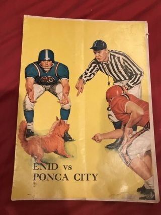 1960 Enid Oklahoma Vs Ponca City High School Football Program Coca Cola Ad