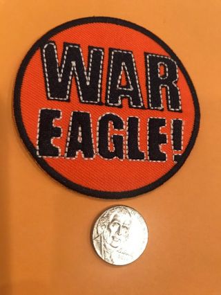 Auburn Tigers " War Eagle " Vintage Embroidered Iron On Patch Nos 3”
