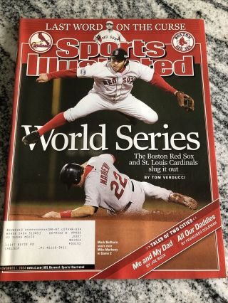 Sports Illustrated November 1,  2004 World Series Boston Red Sox