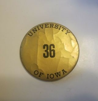 University Of Iowa Hawkeyes Vintage Pin Button 1936