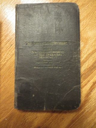 Michigan Central Railroad Rule Book 10/1/1920 (paste Up 3/1/1936)