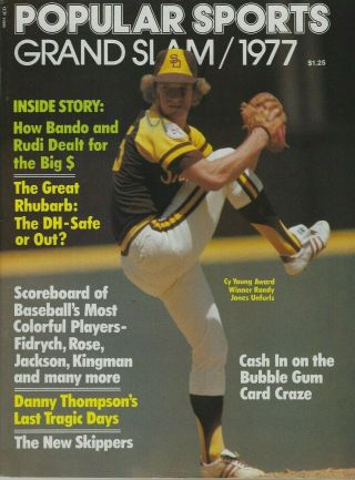 1977 Popular Sports Grand Slam - Randy Jones,  Padres