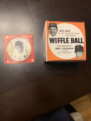 Pete Rose Jerry Koosman Tom Seaver Wiffle Ball Box Cincinatti Red York Mets