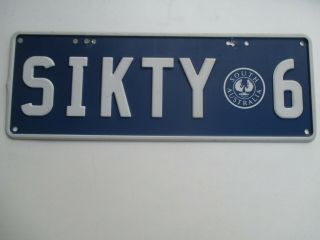 2004 South Australia Custom Sikty - 6 Sixty Six 66 White/blue License Plate