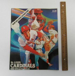 Vintage (1982) St Louis Cardinals Baseball Official Scorebook W/scorecard Yz5325