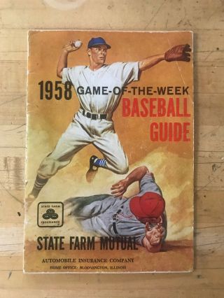 1958 Game Of The Week Baseball Guide Book