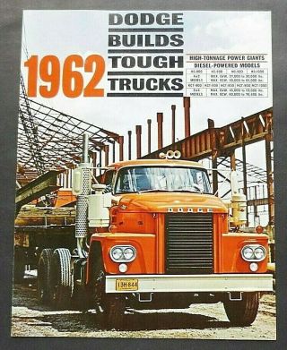 1962 Dodge Heavy Duty Diesel Trucks Brochure 12 Pages 8.  5 " X 11 "