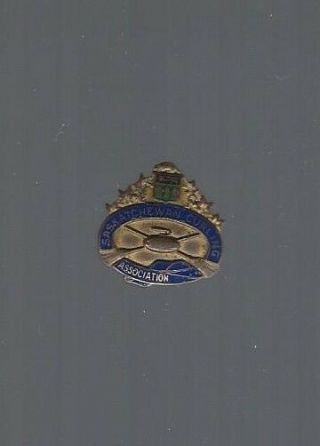 Vintage Saskatchewan (canada) Curling Association,  Curling Club (small) Pin