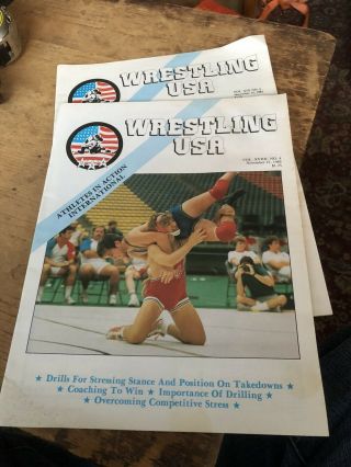 2 Vintage Wrestling Usa Magazines From 1983 Amateur