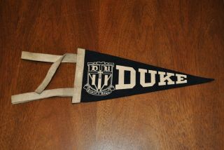 Vintage Duke University Felt Banner,  Pennant,  Flag Mini 9 Inches Pennant