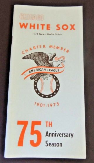 Vintage 75th Anniversary Chicago White Sox Media Guide Mlb Major League Baseball