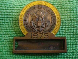 1975 Us Golf Association Amateur Public Links Championship Name Badge