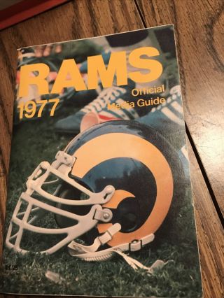 1977 Los Angeles Rams Nfl Media Guide Yearbook Program Joe Namath Press Book