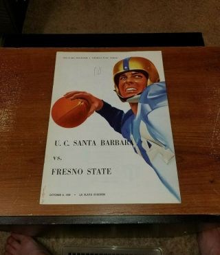 1958 October 4 Fresno State Vs U.  C.  Santa Barbara College Football Program