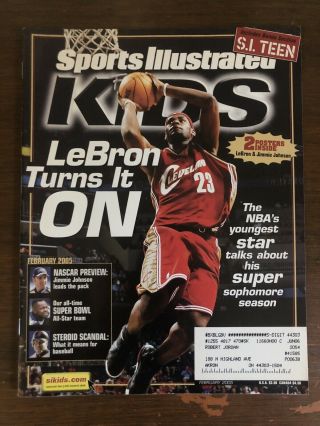 February 2005 Lebron James Cleveland Cavaliers Sports Illustrated For Kids