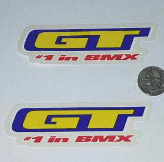 Gt 1 Bmx 2 Stickers Freestyle Racing Bike Bicycle Sticker Nos Decal Chain Crank