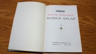 Hammond Family Reference Book World Atlas 1968 Doubleday Maps Socioeconomic Stat