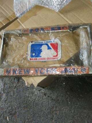 World Champions York Mets Metal License Plate Frame.  Mlb Baseball